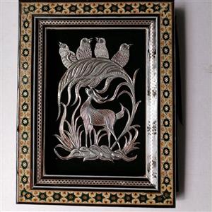 تابلو رومیزی اداری قلم زنی مسی 