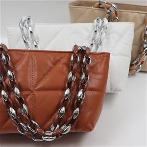 کیف دوشی طرح زارا بند رنگی کد 1027 سفید کرم قهوه ای