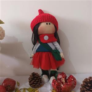 عروسک روسی یلدایی. رنگ لباس متناسب با یلدا. قد 35سانتیمتر