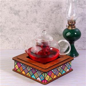 وارمر قوری چوبی طرح دار کد 521