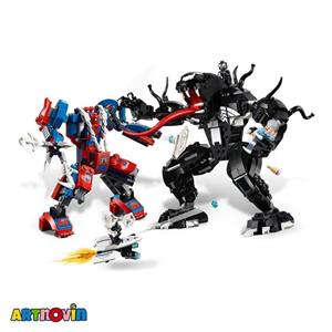 لگو ربات غول پیکر مرد عنکبوتی و ونوم 625 قطعه به همراه گوئن مدل bela 11188