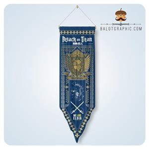 پرچم دیواری طرح اک آن تایتان - attack on titan سایز 100-30 BP009