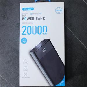 شارژر همراه وریتی (Verity) مدل V-PA124-20PD با ظرفیت 20000 میلی آمپر ساعت