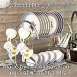 جاظرفی دو طبقه استیل مدل اس - dish rack factory in iran - ساخت شرکت تولیدی جاظرفی رامیلا