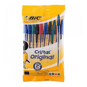 خودکار بیک مدل Cristal Multi Colour - بسته 10 عددی Bic Cristal Multi Colour Pen - Pack of 10