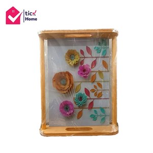سینی کف شیشه طرحدار