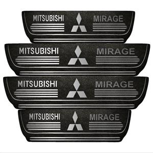 برچسب پارکابی خودرو  اکسان استور طرح چرم کد pka1017 مناسب میتسوبیشی بسته 4 عددی