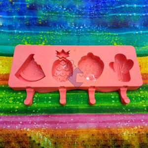 قالب پاپسیکل سیلیکونی مدل هندوانه و آناناس و توت فرنگی