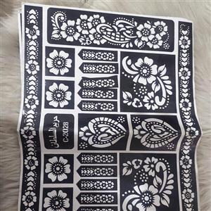 شابلون طراحی حنا یا تتو موقت