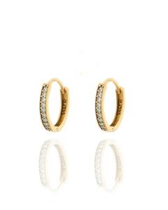 گوشواره حلقه ای طلایی نگین دار