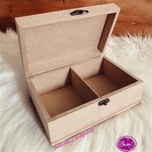جعبه دمنوش یا تیبگ دو قسمتی 14×20، چوب ام دی اف