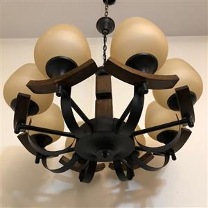 لوستر چوبی 8 شاخه