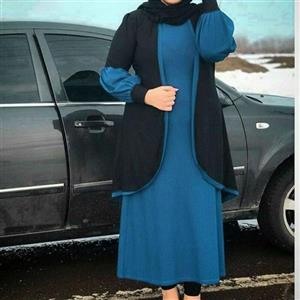 تونیک مانتویی دو تیکه بلند . مانتو بلند. تونیک زنانه دو تیکه 