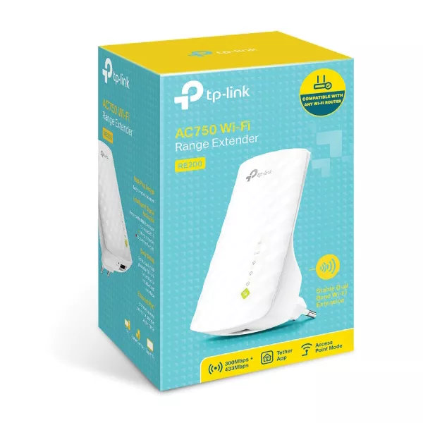 TP-LINK RE200 AC750 Universal Wireless Dual Band Range Extender