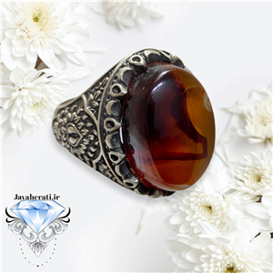 انگشتر عقیق سلیمانی خوشرنگ وآبدار