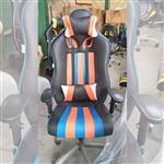 صندلی گیمینگ بامو آبی/ نارنجی  Bamo Gaming Chair Blue Orange سری دو