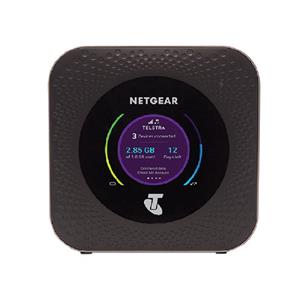 هاتف وای‌فای موبایل NETGEAR Nighthawk M1 4G LTE (مدل MR1100-100NAS) – سرعت تا ۱ گیگابیت بر ثانیه، بهترین عملکرد با AT&T و T-Mobile، اتصال تا ۲۰ دستگاه، شبکه بی‌سیم امن در هر مکان
