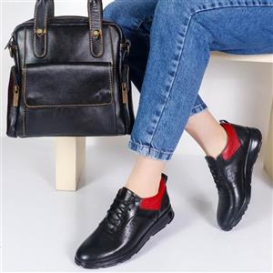 کتونی چرمی زنانه کد 30 / تمام چرم طبیعی گاوی درجه یک