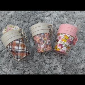 ست سه عددی لیوان دسته دار پلاستیکی در طرح های مختلف