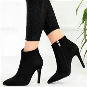 نیم بوت زنانه پاشنه دار با پاشنه 10 سانتیمتری مدل Derimod با کیفیت در حد ترک