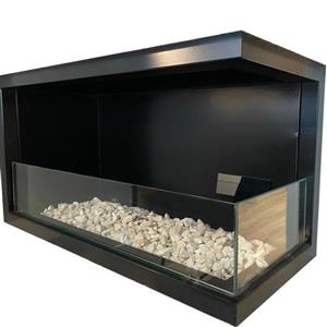 شومینه گازی دیواری (ال) دو نما ابعاد 140 در  35 ارتفاع 45