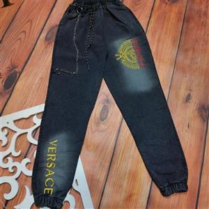 شلوار اسلش لی ورساچ زنجیر دار ، طرح لی سیدان درجه یک