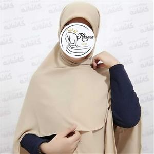 روسری کرمی  کرپ حریر  گرم بالا درجه یک حجاب خضرا