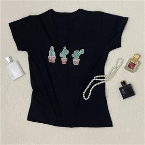 تیشرت نخ پنبه طرح کاکتوس