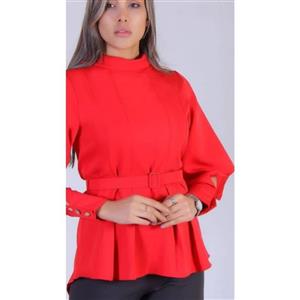 شومیز زنانه عیدانه  مخمل قرمز 