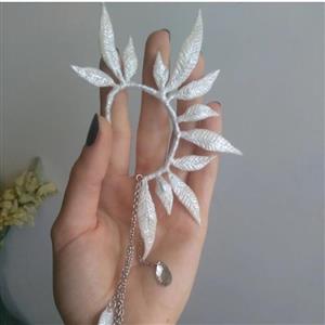 گوشواره ایرکاف طرح برگ مرمری