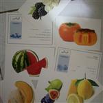 فلش کارت تصویری میوه ها. وایت بردی 18 عددی