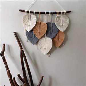 دیوارکوب مکرومه طرح پر  شیک