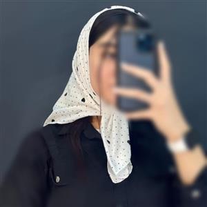 روسری قواره کوچک مینی اسکارف خالخالی قلبی کد 121