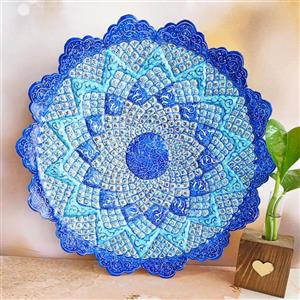 بشقاب مینا کاری  روی مس سایز 30 
