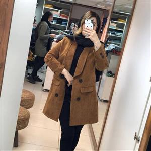 مانتو جنس مخمل کبریتی درشت