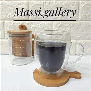 ماگ دو جداره 350 مبل پیرکس