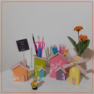 جامدادی چوبی  به رنگ پاستیلی