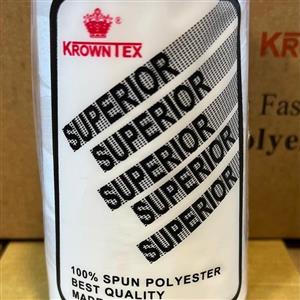 نخ(دوک) سفید 5000یاردی مارک Krown tex درجه یک
