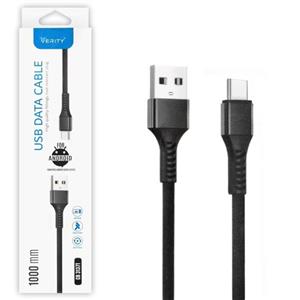 کابل دیتا و شارژ Type-C VERITY مدل 3137 مشکی