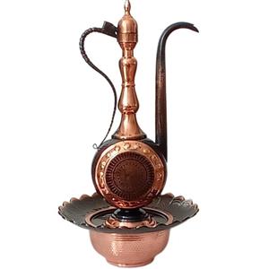 آفتابه لگن مسی  ارتفاع 50 سانتی در مس نمونه زناجن