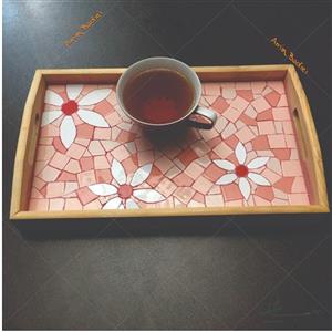 سینی پذیرایی ( چایخوری ) معرق کاشی