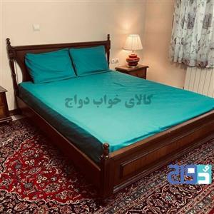 ست روتختی کشدار دونفره 3تکه تک رنگ سبز عرض 160 (پارچه میکرو خارجی)