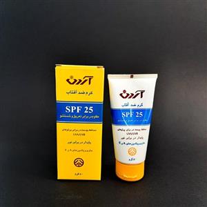 ضد آفتاب آردن spf25 درصد بدون رنگ آب مناسب برای آقایان و خانم ها حجم 50 گرم 