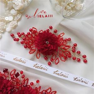 ریسه مو ، تاج عروس ،تل مجلسی _ریسه مو گل قرمز  تک گل lielaiii