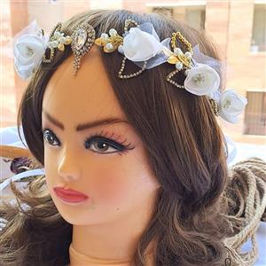 تاج گل پارچه ای