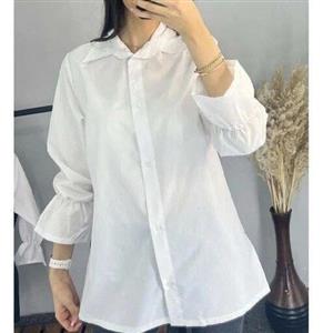 شومیز مانتویی سفید