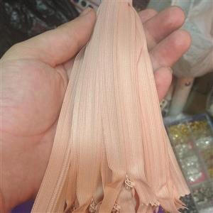 زیپ مخفی 50 سانت گل‌بهی خیلی روشن آلمانی 10 عددی