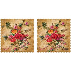 رومیزی مخمل رنس مدل T3-42825 بسته 2 عددی سایز 40x40