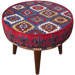 پاف چهارپایه چوبی سنتی 16 میم کاف