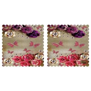 رومیزی مخمل رنس مدل T3-42818 بسته 2 عددی سایز 40x40